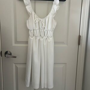 Elegant White Sleeveless Baby Doll Dress Altr’d State